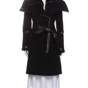 Mackage Isabel Lamb Wool Black Coat NEW $1295